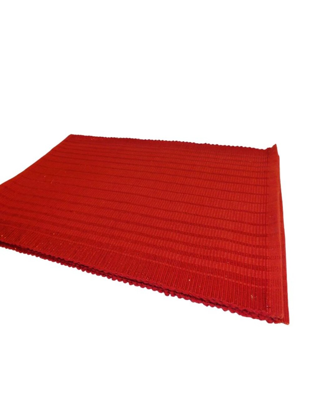 Cynthia Rowley Red Ribbed Glitter Cotton 6 Placemats New York Design 19" X 13"